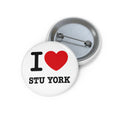 I ❤️ STU YORK Buttons
